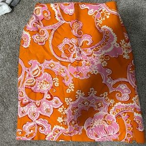 Ann Taylor Orange and pink skirt